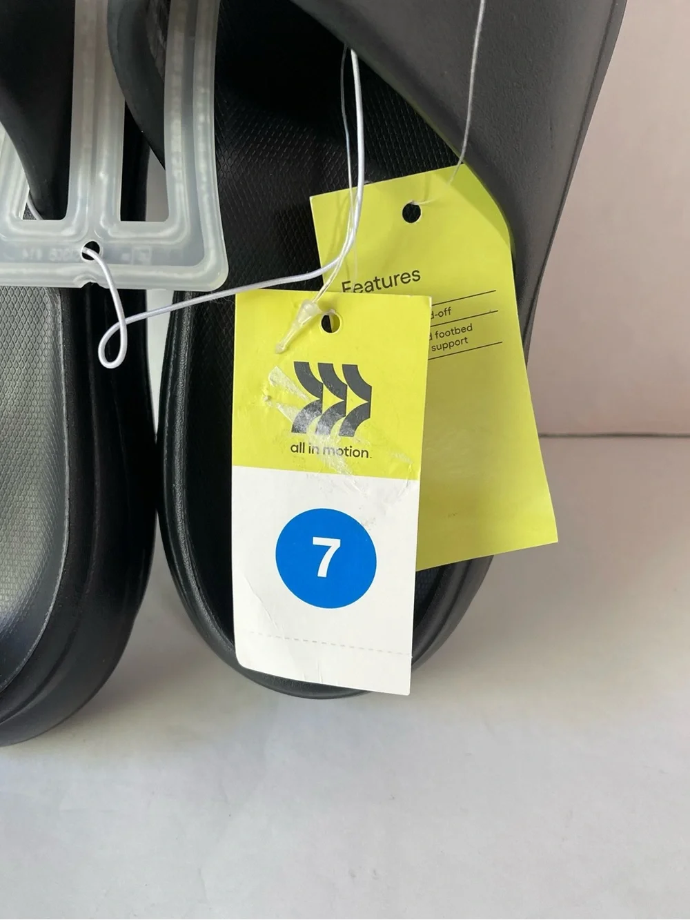 all in motion Black Slip-On Comfort Slides